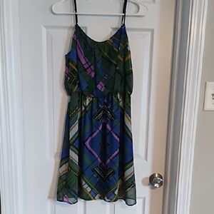 Collective Concepts Green and Yellow Dress